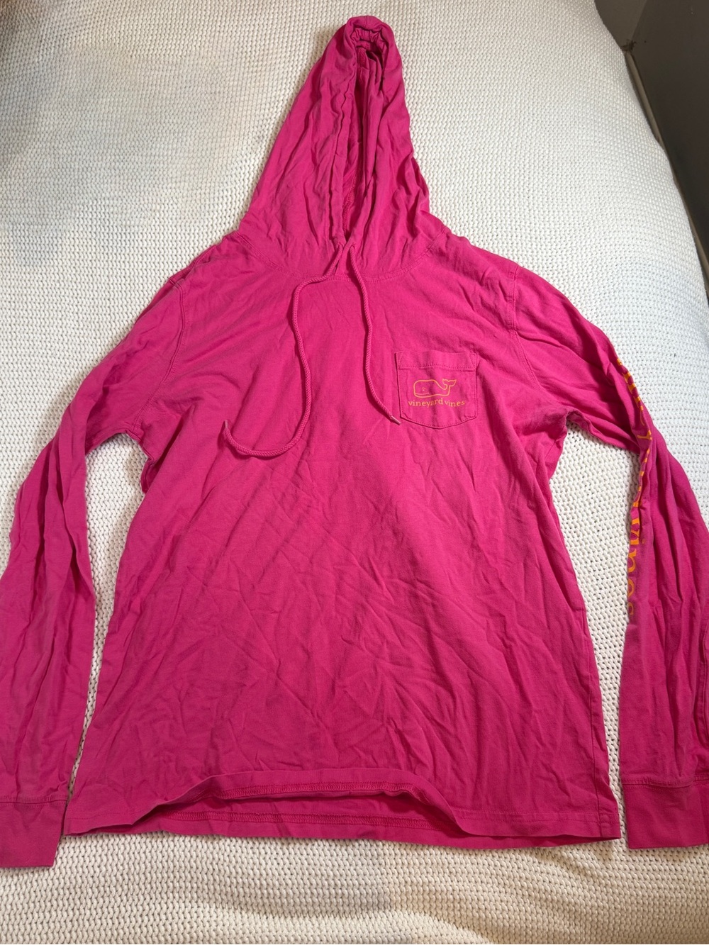 Vineyard Vines Women’s Hooded Long Sleeve Top – Size S – Pink